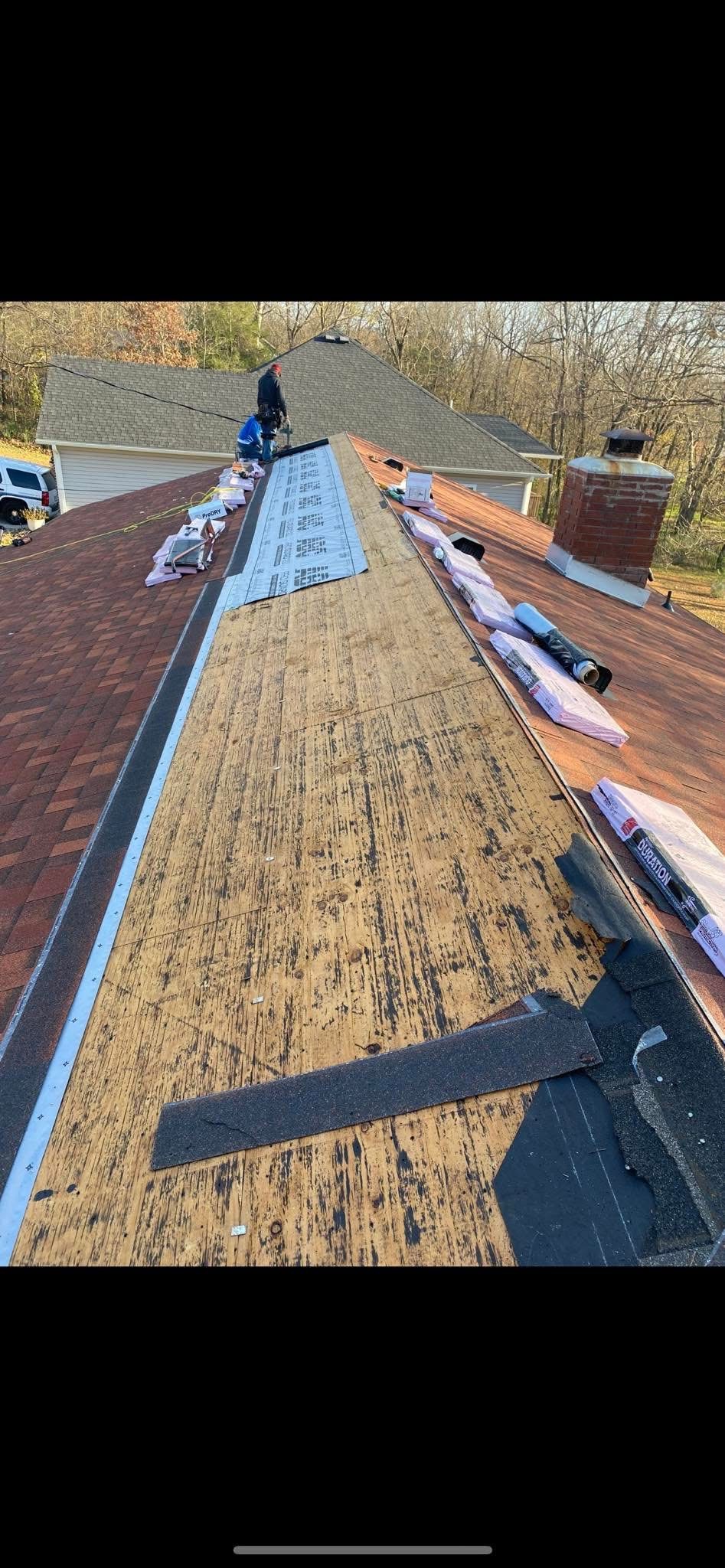 Roofing work photo